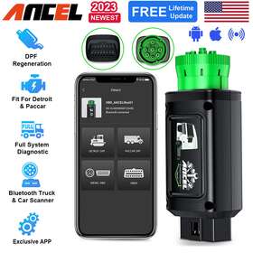 Hd110 Ancel Bluetooth Diesel Heavy Duty Truck Scanner All System Dpf Regen Diagnostic