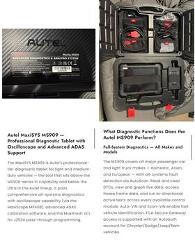 Autel Ma600 Ms909 Maxisys Adas Calibration Frame Kit With Full Kit. Obo