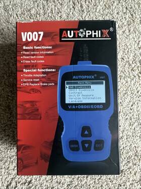X002n6il5b Autophix Vw Scan Tool - V007 V/a Obdii/eobd -used Free Shipping