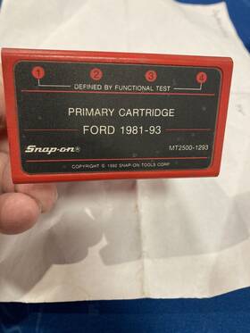 My2500-1293 Ford Snap On Tools Mt 2500 Scanner Cartridge Primary 1981-1993