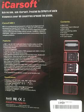 X0035ke1an Icarsoft Mb Ii Professional Multi-system Diagnostic Scan Tool