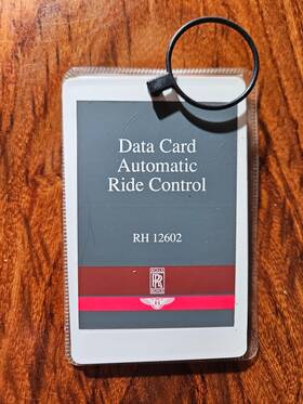 Rh12602 Mastercheck Rolls Royce Bentley Diagnostic Data Card For The Auto Ride Control System