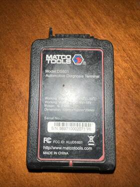 Ds601 Matco Tools Automotive Diagnosis Terminal Bluetooth Dongle Model Ds 601