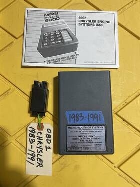 90-99-0107 Mpsi Pro-link 9000 Chrysler Cartridge #90-99-0107 1983-1991 Adapter And Booklet