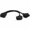 Obd-rib-016-300 Diageng Right Angle Obd Ii 2 Y Splitter Cable 1ft 1x Male 2x Female J1962 Ports