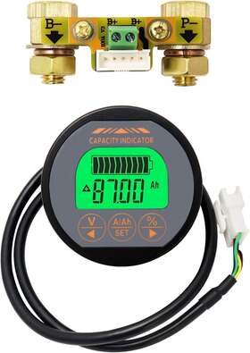 0-100a Qwork Wd3941 Battery Monitor Voltmeter Ammeter Voltage Current 8-80v Clear