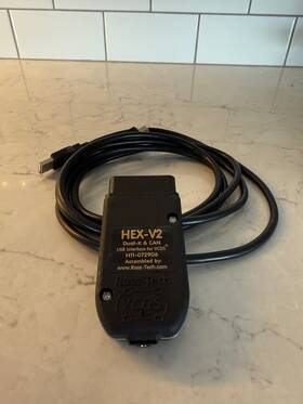 Hex-v2 Ross-tech Vchv2 3 Used - Vcds Scan Tool For Vw