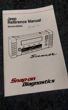 Snap-on Zmt2500-1097-4 Snap-on Scanner Jeep Reference Manual
