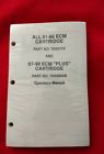 Tk02050b Tk02110 Nos Kent Moore Operators Manual For All Ecm Cartridge Plus