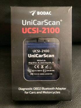 Ucsi-2100 Unicarscan Bodac Diagnostic Obd2 Bluetooth Adapter Scanner Cars And Moto