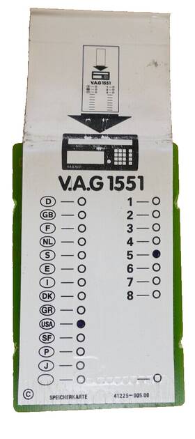 41225-005.00 Vag Audi Vw Skoda V.a.g. Vag-com 1551 Odb Diagnostic Memory Card