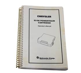 02002395 Vetronix Vertronix Diagnostic Scanner Cartridge Operators Manual Chrysler 83-96
