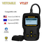 Vt127 Vetomile Universal Car Jobd Obdii Eobd Can Code Reader Diagnostic