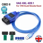 Vag Kkl 409.1 OBD2 Usb Diagnostic Cable Vw Audi Skoda Seat Interface Tool Uk. Fixed Price $15.84.