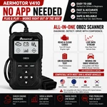 Aermotor V410 OBD2 Scanner Car Engine Fault Code Reader Diagnostic Tool. Fixed Price $20.71.