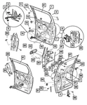 Genuine Mopar Sliding Door Latch Left 5019049AD. Fixed Price $237.45.