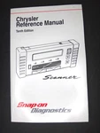 Snap-on Tools Diagnostic Scanner Reference Instruction Manual Chrysler 10TH Ed. Fixed Price $15.00.