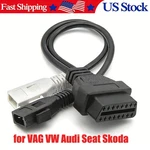 2X2 To 16 Pin OBD2 Adapter Cable Diagnostic For Vag Vw Audi Seat Skoda. Fixed Price $13.99.