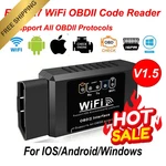 ELM327 V1.5 Wifi OBD2 Car Scanner Diagnostic Tool For Android Ios Pc Ce Fcc. Fixed Price $14.90.