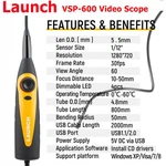 Launch X431 VSP-600 Inspection Camera Videoscope/borescope With Light. Fixed Price $63.00.