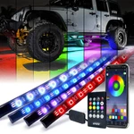 Xprite 4PCS Rgb Led Car Underbody Light Strip Bluetooth Underglow Neon. Fixed Price $33.24.