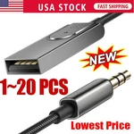 Usa Aux Bluetooth 5.1 Adapter 3.5MM Receiver Microphone For Car Lot. Fixed Price $69.49.