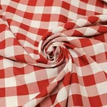 60" Wide Checkered Gingham Buffalo Polyester Poplin Fabric - 1"X1" Checks. Fixed Price $289.95.