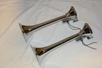 Chrome 17" Dual Trumpet Air Kit Train Semi Truck Boat Rv Loud 150 Db Horns. Fixed Price $31.90.