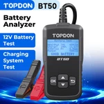 Topdon BT50 12V Battery Tester Auto Digital Analyzer Tool 100-2000CCA. Fixed Price $29.99.
