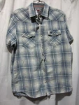 Lot Of 3 Flag & Anthem Plaid Short Sleeve Pearl Snap Button Down Shirt Men. Fixed Price $29.97.