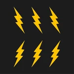 Set Of 6 Lightning Bolt Shape Version 2 Vinyl Decal Symbol Sticker. Fixed Price $8.54.