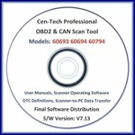 Software Cd : Cen-tech OBD2 Scanner Obdii Code Reader 60693 60694 60794. Fixed Price $12.97.
