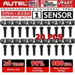 20PCS Autel Mx-sensor In Tire Pressure Monitor System Tpms 315+433MHZ. Fixed Price $437.59.
