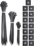 New Insignia NS-PCT6150 Zip Cable Ties And Mounts Pieces (black) Variety Szs. Fixed Price $9.45.