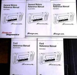 5 Snap-on Diagnostics Scanner Reference Manuals, Ford, General Motors, Chrysler. Fixed Price $14.99.