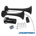 150DB 12V Black Loud Dual Trumpet Train Air Horn Kit For Car Truck Boat Rv. Fixed Price $128.99.