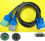 Deutsch 6 / 9 Pin Y Cable With Green CAN500 Connector For Nexiq Usb Link 402048. Fixed Price $149.99.