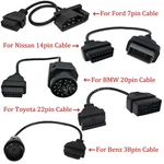 OBD1 OBD2 16 Pin Female Connector Adapter Cable Diagnostic Tool Scanner. Fixed Price $8.68.