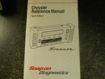 1999 Snap-on Scanner Chrysler Reference Manual 10TH Ed. Fixed Price $9.95.