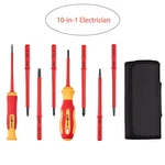 10-IN-1 Insulated Screwdriver Set Electrical Electrician Hand Tool. Fixed Price $12.34.