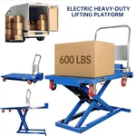 Electric Hydraulic Scissor Lift Cart Table Trolley 600LBS Truck 43". Fixed Price $1599.00.