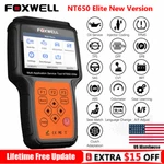Foxwell NT650 Elite Car OBD2 Diagnostic Scanner Abs Srs Tpms Dpf Bms Oil Reset. Fixed Price $146.30.