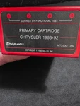 Snap On MT2500/MTG2500 Scanner Chrysler 1983 - 1992 Primary Cartridge MT25001392. Fixed Price $20.00.