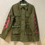 Off White 19SS OMEL005R19B99015 Field Arrow Paint Military Jacket Mens Size. Fixed Price $370.00.