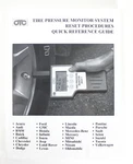 Otc 3833-5 Tire Pressure Monitor System Quick Reference Reset Guide 536901. Fixed Price $36.12.