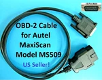 OBD2 Obdii Cable Compatible With Autel Maxiscan MS509 Scanner Tool - See Note. Fixed Price $27.00.