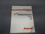 Snap-on Fast-track Troubleshooter Volume Manual Book ZMT25002900-01B Ford Jeep. Fixed Price $14.40.