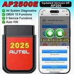 2025 Autel AP2500E Bluetooth All-system Code Reader OBD2 Scanner For Android/ios. Fixed Price $59.99.