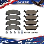 Front And Rear Ceramic Brake Pads With Hardware Kit 2012 2020 Ford F-150. Fixed Price $38.75.