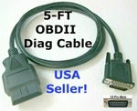 15 Pin Male OBD2 Obdii Cable Compatible With Autel Maxidiag Elite MD802 Scanner. Fixed Price $25.99.